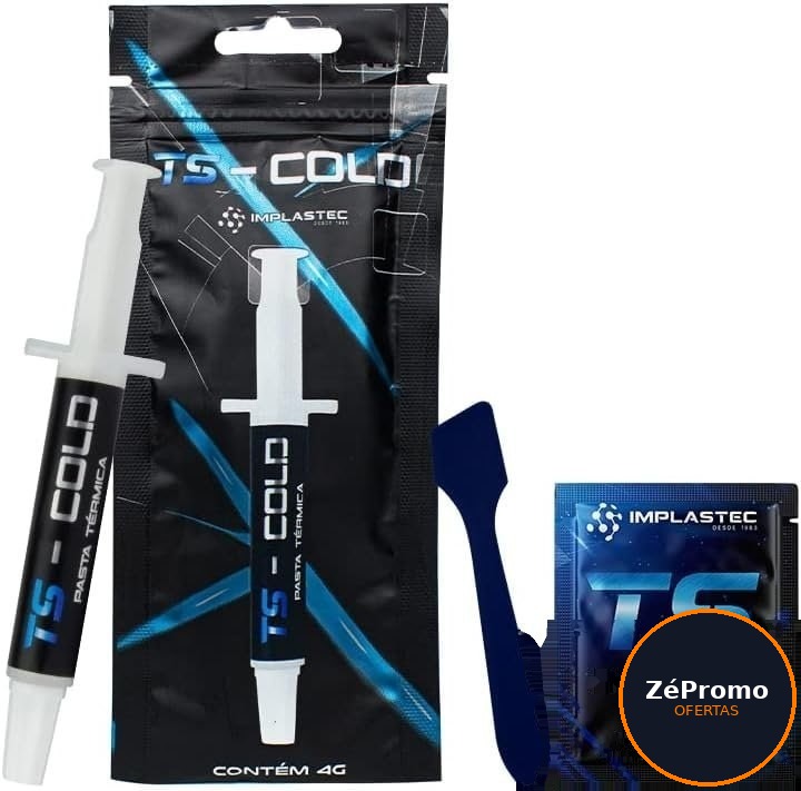 pasta térmica implastec ts cold 10,5 w/mk seringa 4g