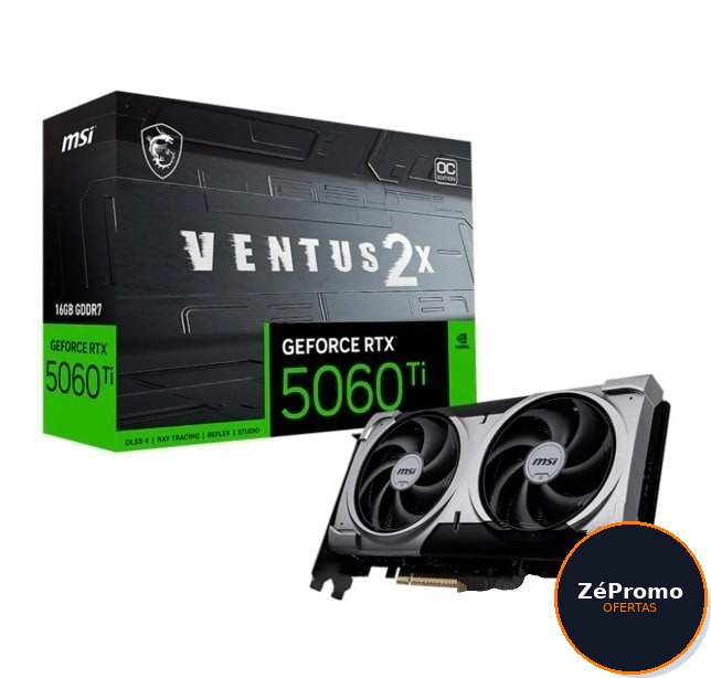 placa de vídeo msi rtx 5060 ti 16gb ventus 2x oc