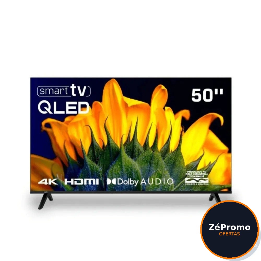 smart tv hq 50 qled 4k uhd dolby audio wi-fi bluetooth 3 hdmi 2 usb netflix prime video bivolt