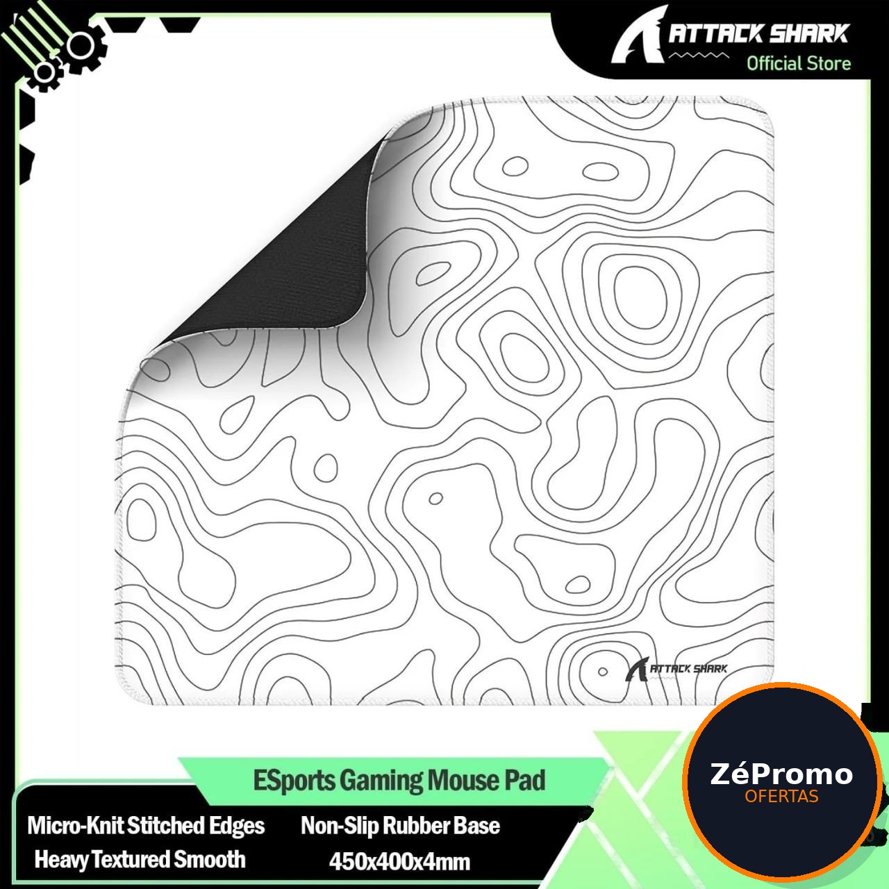 mousepad attack shark cm02 450x400x4mm