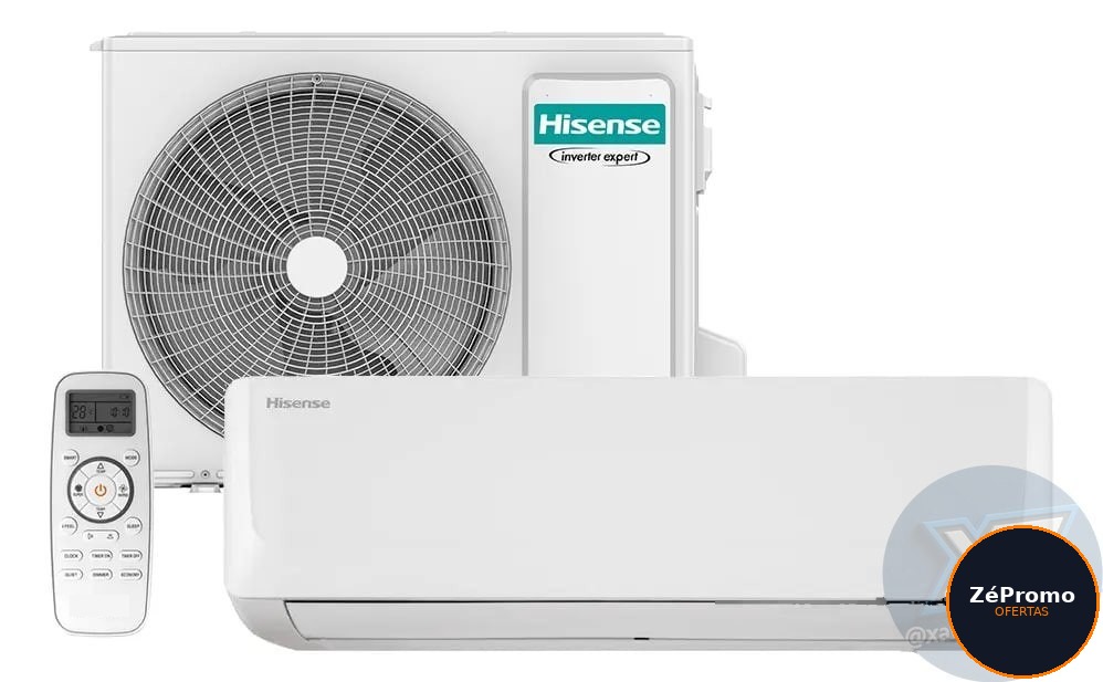 ar-condicionado hisense split hi wall inverter wi-fi 12000 b branco 220v