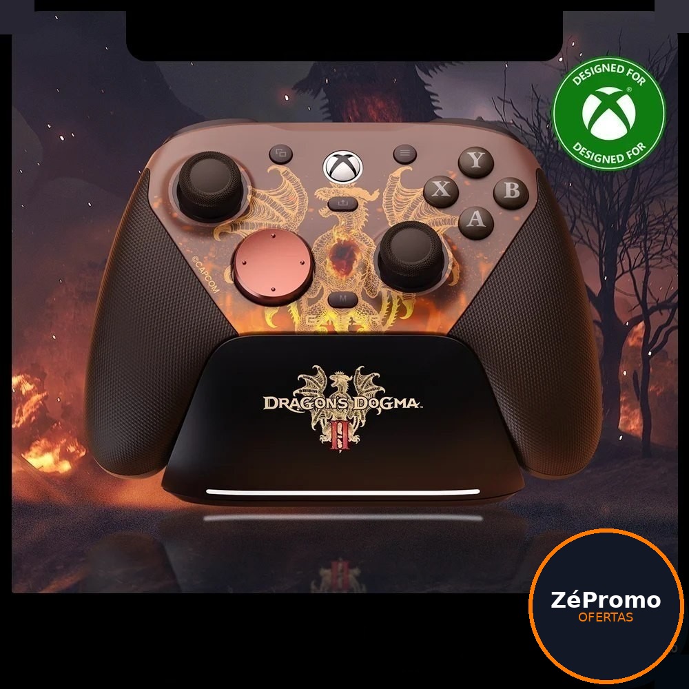 controle gamer gamesir g7 pro dragon's dogma ii com dock inteligente efeito hall giroscópio 3,5mm
