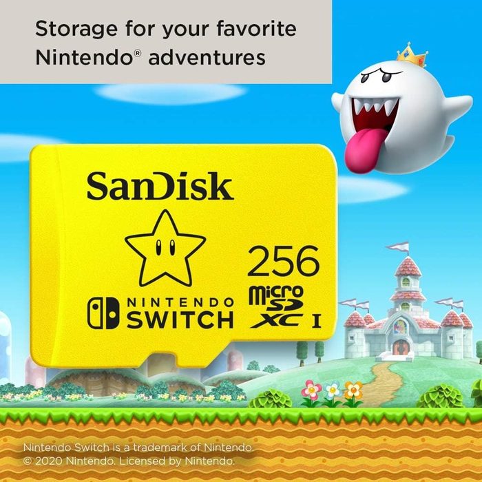 Cartão microSDXC SanDisk SDSQXAT-256G-GNCZN, licenciado para Nintendo-Switch, 256 GB