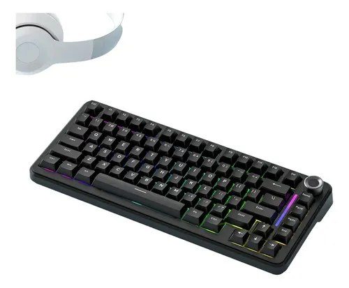 Teclado Mecânico Gamer Sem Fio Freewolf F75 Rgb