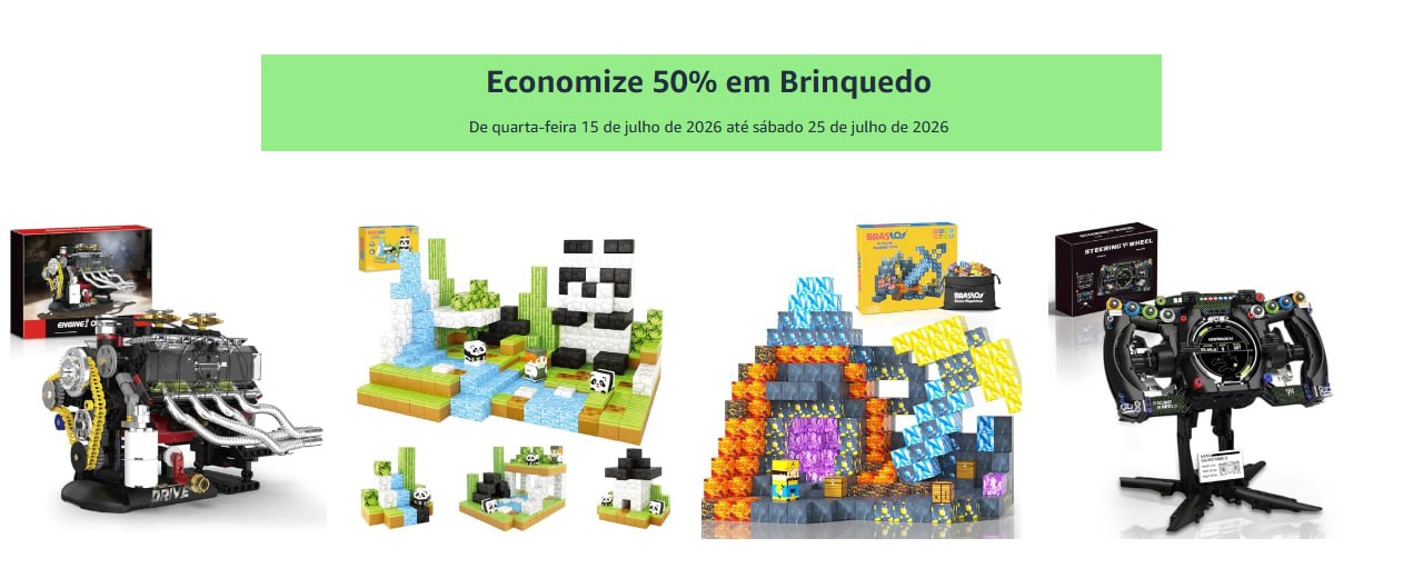 Cupom Amazon - 50% OFF em Brinquedos