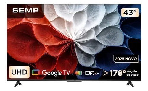 Semp 43 Polegadas LED 4K S62 - WiFi Bluetooth Google Tv HDR10+