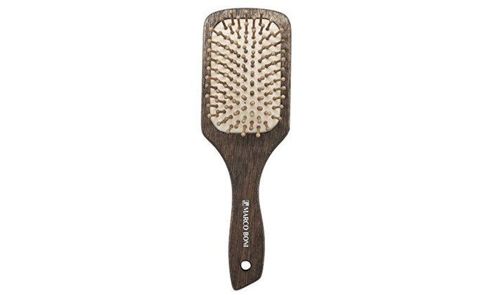 Marco Boni Escova De Madeira Raquete Almofadada Wood Line Para Bolsa 8079 1 Unidade