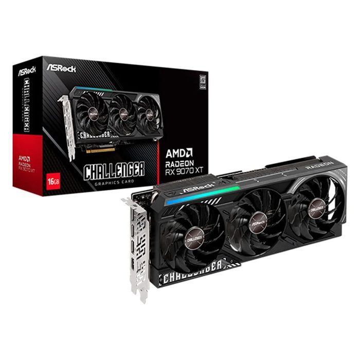 placa de vídeo asrock radeon rx 9070 xt challenger 16gb