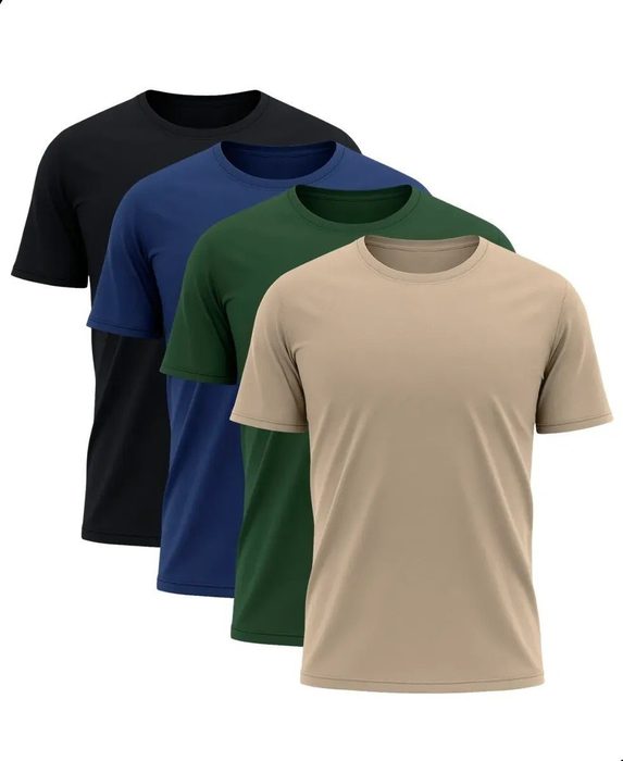 Kit 4 Camisetas Básicas Dry Tech Variado tam. P ao GG