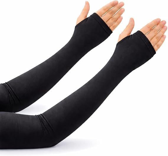 Par de Manguitos UV50+ Proteção Solar para Ciclismo Corrida e Moto