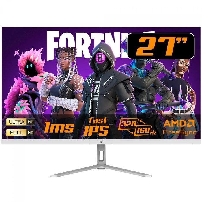Monitor Gamer SuperFrame Crystal, 27 Pol, Dual Mode, 4K Ultra HD 160Hz / Full HD 320Hz, Fast IPS, 1ms, FreeSync/G-Sync, Branco, Sfctfw-27320