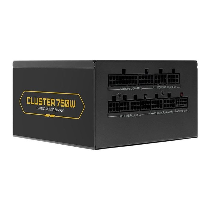 Fonte Pichau Cluster, 750W, PCIe 5.0, Full Modular, Cybenetics Gold, Preto, PG-CL750-BK01
