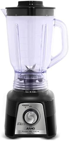 Liquidificador Arno Powermix 700W LQ35, Preto, com 4 Lâminas Zelkrom, Tecnologia Limpa Fácil e Controle de Velocidade Comfort Control, 220V