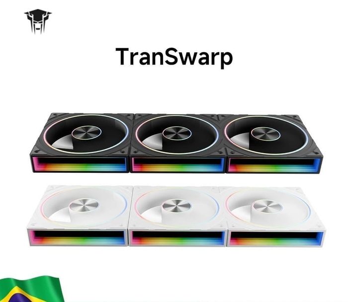 Kits Fans 3 em 1, 360mm ARGB Jungle Leopard Transwarp