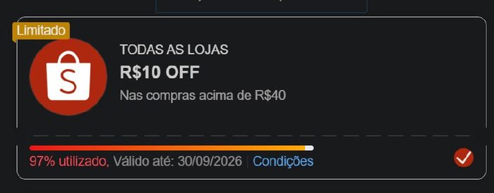 🏷 Cupom: O1V0LT4MOS