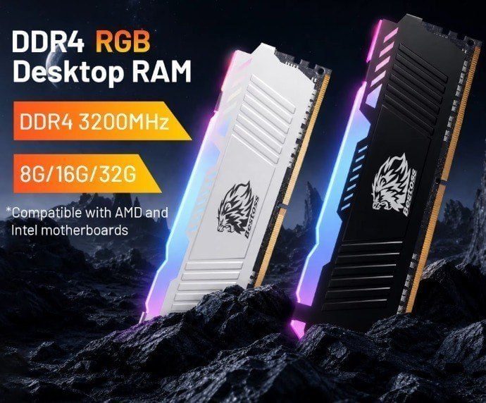 memoria ram bestoss ddr4 rgb 8gb 3200mhz cl18