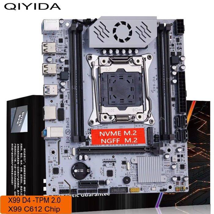 placa mãe qiyida x99 d4 branca