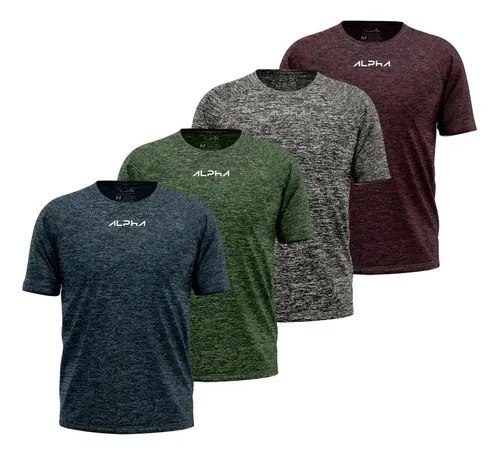 camisetas dry alpha masculina kit 4