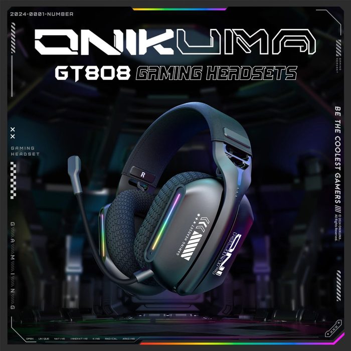 headset onikuma gt808 sem fio rgb