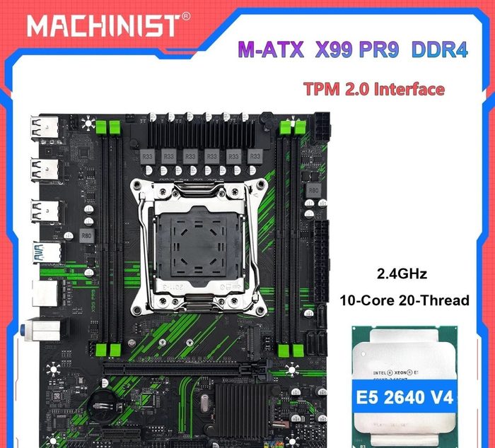 Placa Mãe X99 Machinist PR9 + Processador Xeon E5 2640 V4
