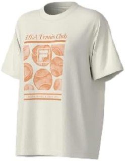 camiseta fila oversized letter graphic feminina