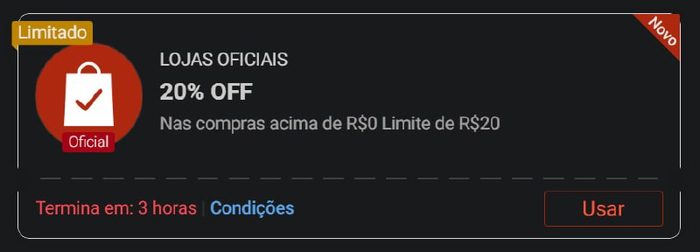 Última Chance, Cupom 20% OFF em Lojas Oficiais Renovado
