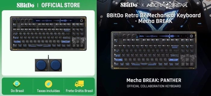teclado 8bitdo retro 87 teclas