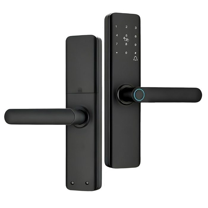 Fechadura Eletrônica Smart Door com Impressão Digital Senha Cartão NFC e Chave Mecânica