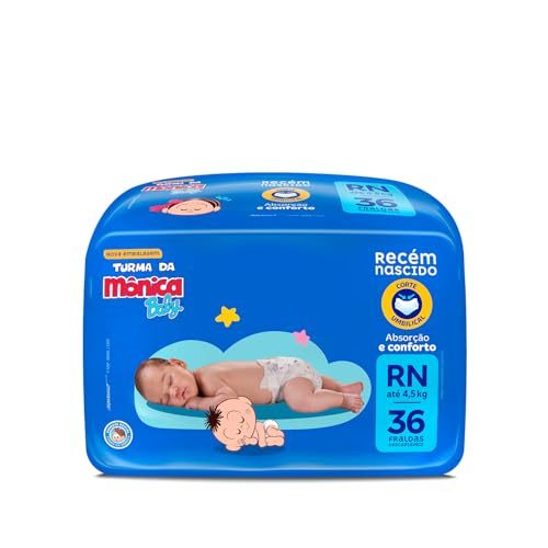 fralda turma da monica baby jumbo rn 36 unidades