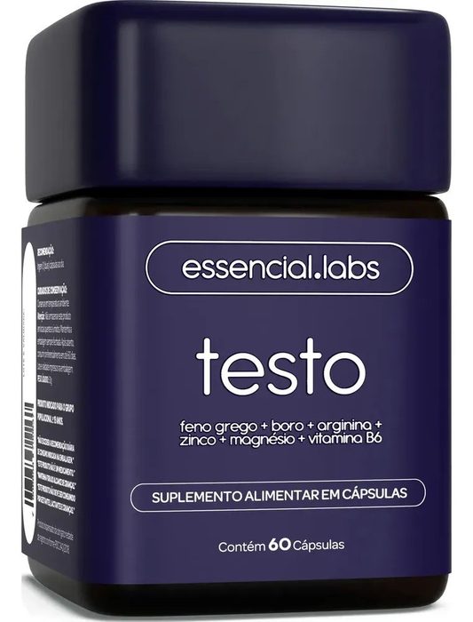 Fórmula Exclusiva com Feno Grego + Boro + Arginina + Zma + Vitamina B6 - 60 cápsulas - Precursor da Testosterona
