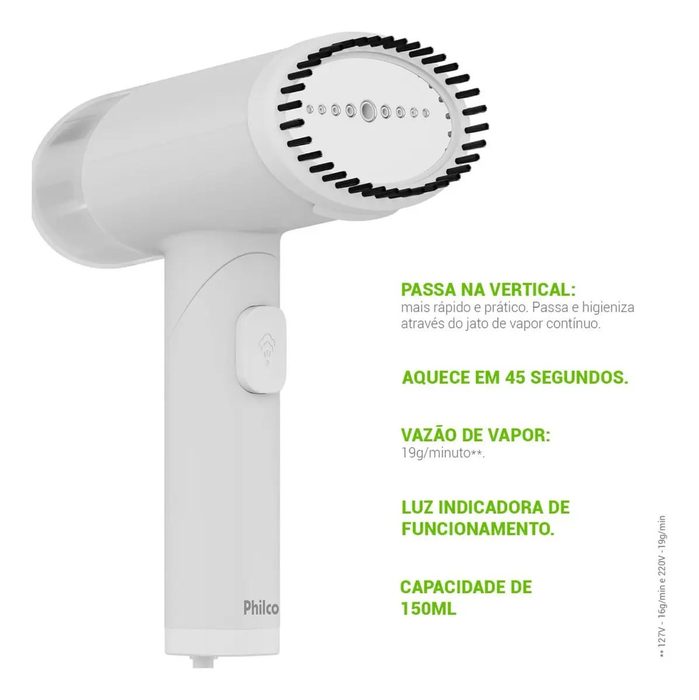 passadeira a vapor philco pvp06a dobravel 150ml 1250w bivolt