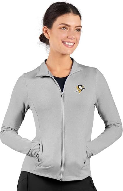 jaqueta nhl high low track feminina