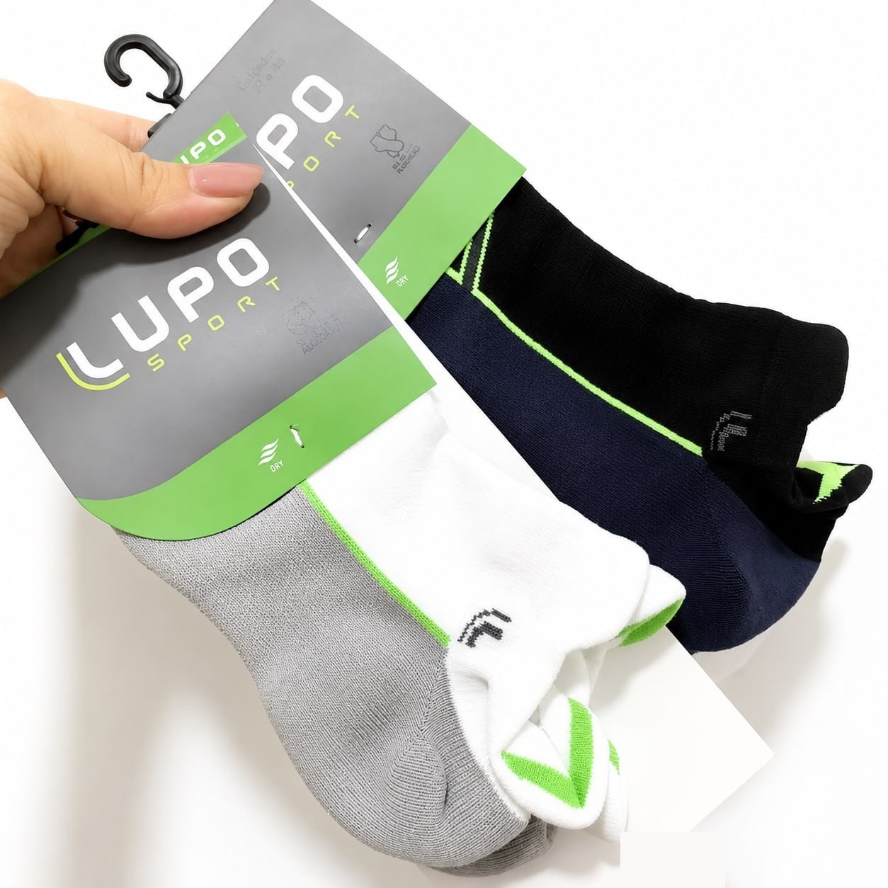 meias lupo dry soquete curto anti bolhas corrida