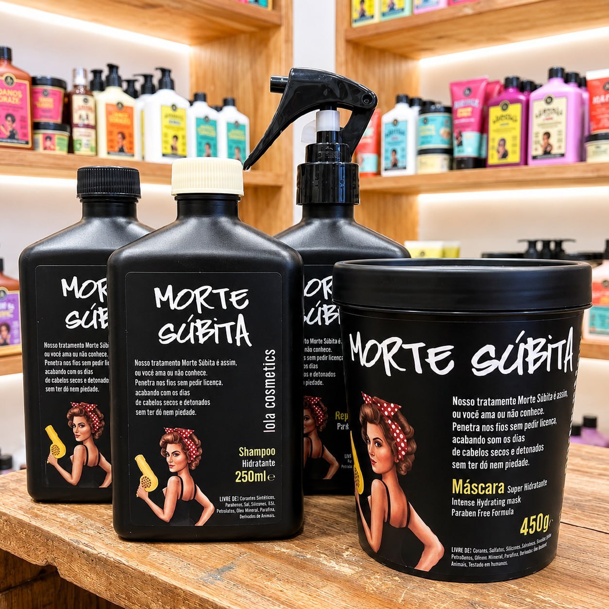 cabelo lola cosmetics morte súbita kit 4 produtos