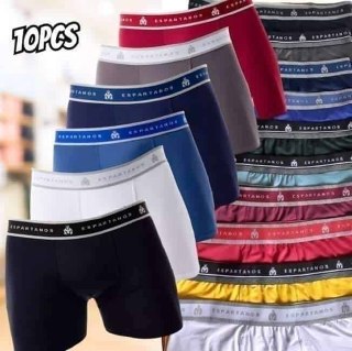 roupas original kit com 10 cuecas boxer masculina microfibra