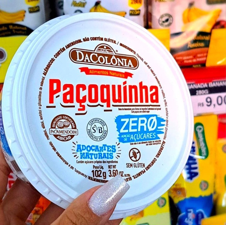 alimentos colonia paçoquinha rolha zero adição de açúcares 170g