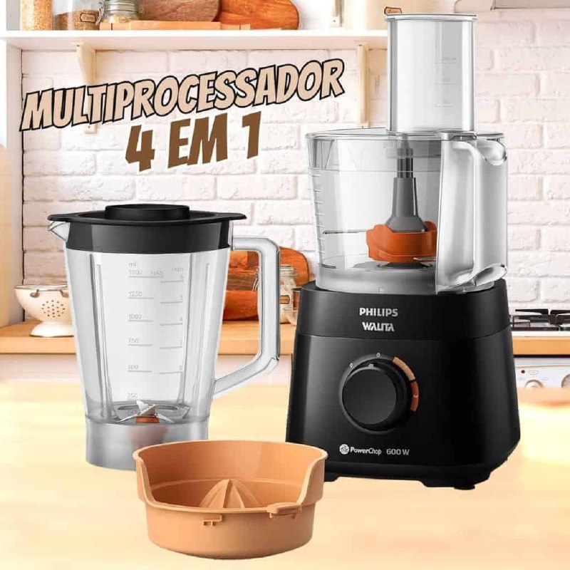 eletrodomésticos philips walita ri7300/92 600w 220v 4 em 1 preto