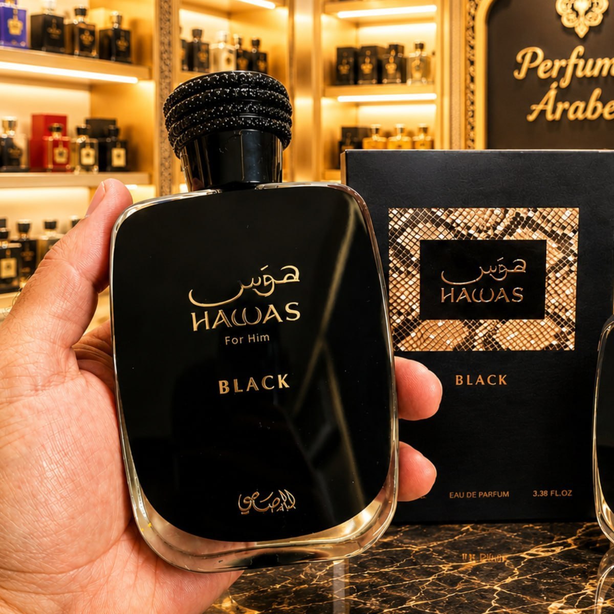 perfumes rasasi hawas black masculino 100 ml
