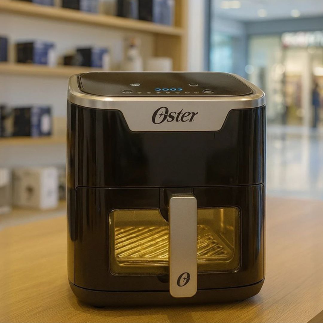 eletrodomésticos oster fritadeira digital touch 4,5l com visor transparente 127v