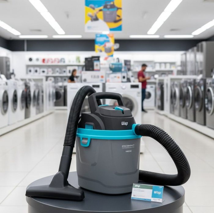 WAP Aspirador de Pó e Água Barril GTW COMPACT, Compacto, 5,5 Litros, com Filtro Lavável, 150mbar 1400W 220V