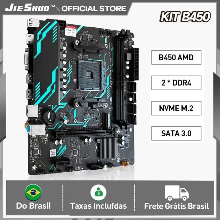 Placa Mãe Jieshuo B450M