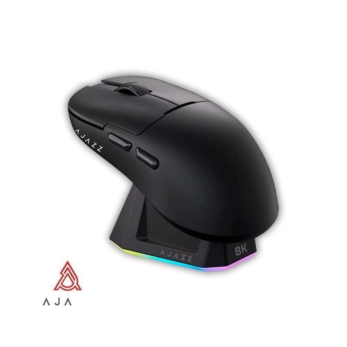 Mouse Ajazz Aj179 Pro – 8k Polling Rate – Sem Fio com Base de Carregamento, Paw3395