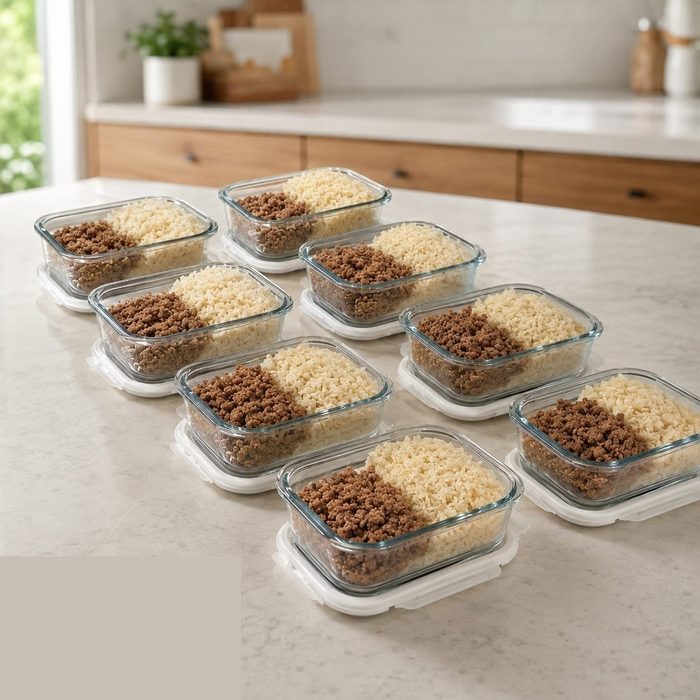 Kit 6 Potes 640ml Vidro Borossilicato Hermético 4 Travas Marmita Forno Freezer
