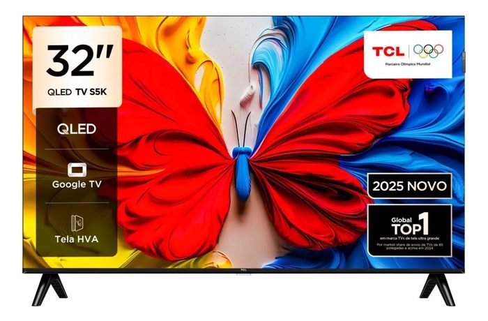 TV TCL 32S5K 32" Full HD QLED Google TV