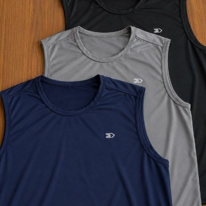 regata sandrini dry-fit lisa masculina kit 3