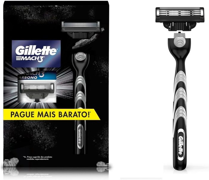 aparelho de barbear gillette mach3 carbono