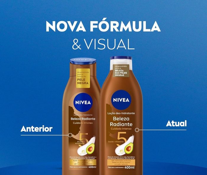 NIVEA Hidratante Desodorante Beleza Radiante Cuidado Intenso 400ml