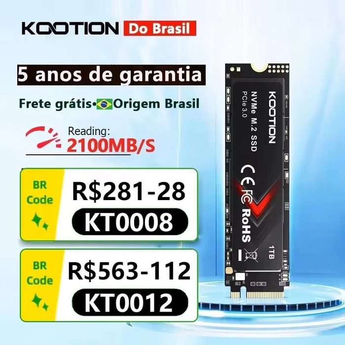 Ssd M.2 Nvme 1Tb Kootion X15 Lite 2100mb/s