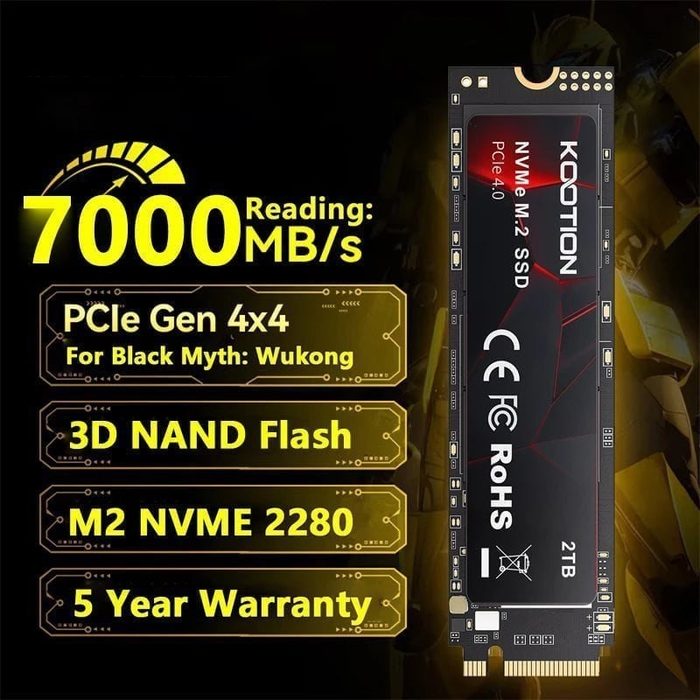 Ssd 1Tb Nvme Kootion M2 7000Mb/S Pcie 4.0X4