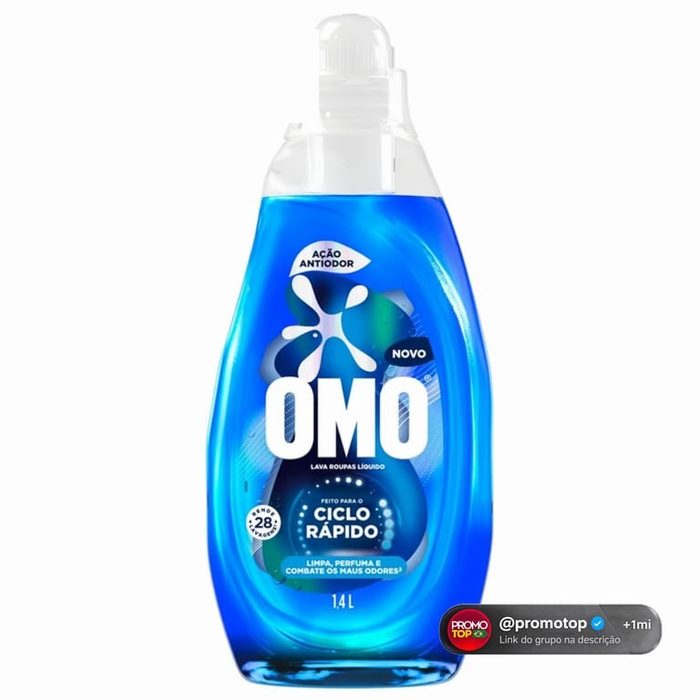 Lava-Roupas Líquido Omo Ciclo Rápido Ação Antiodor Frasco 1,4l